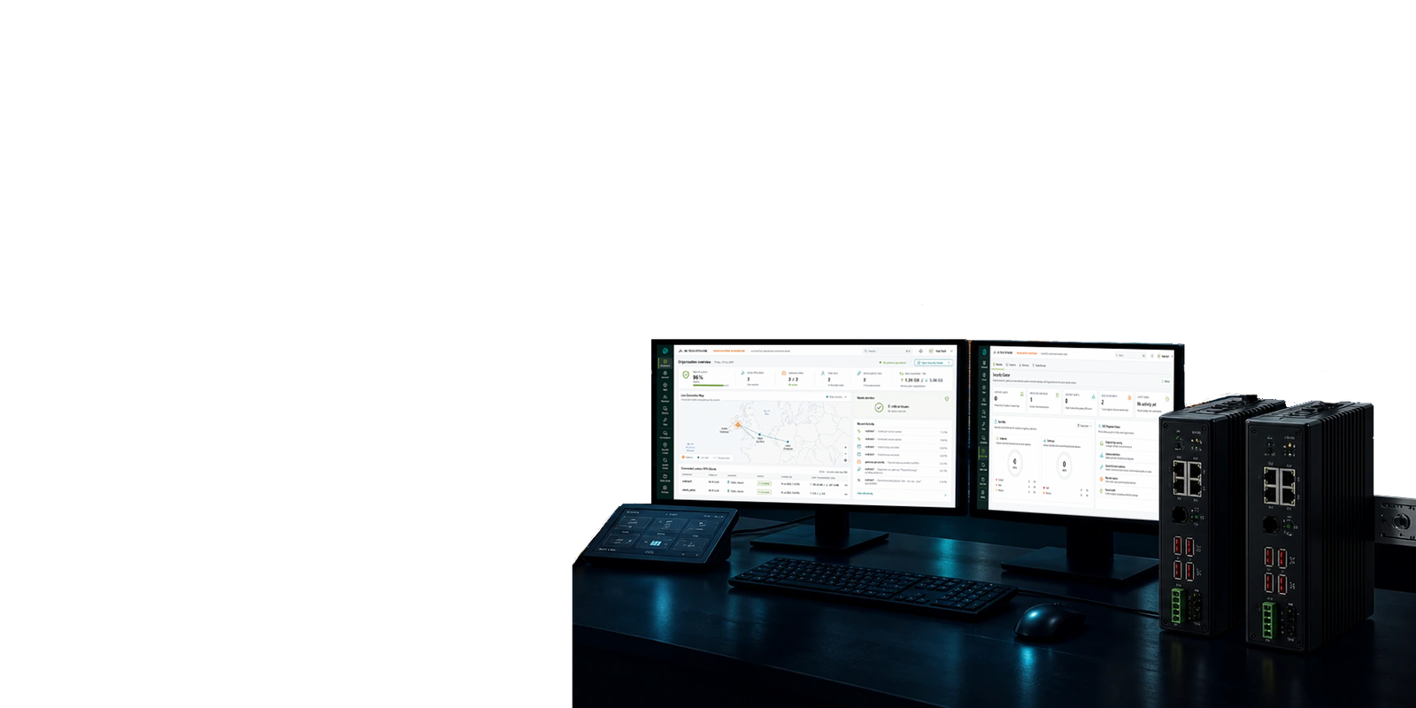 Blackwall management screens and managed edge gateways